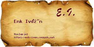 Enk Iván névjegykártya